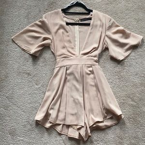 Nude White Fox Romper